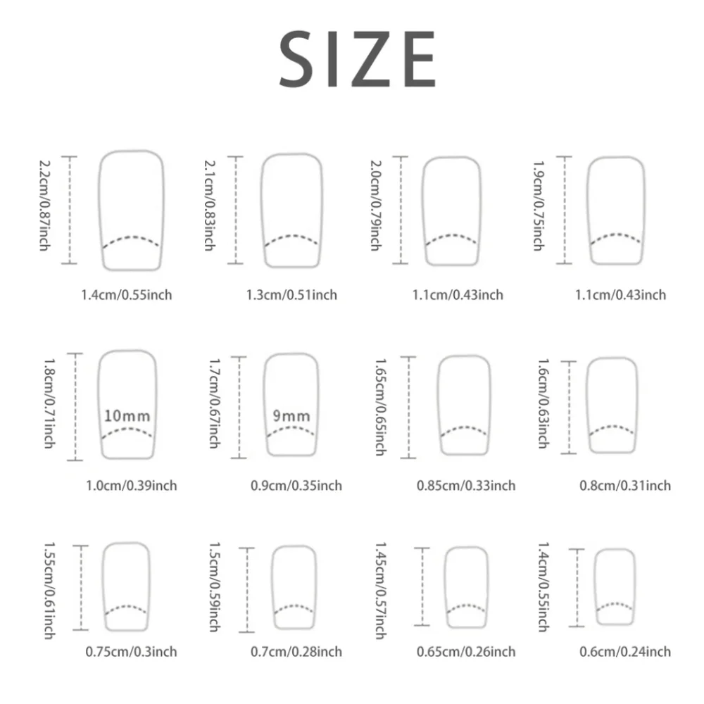 24 Pieces Fake Press On Nails